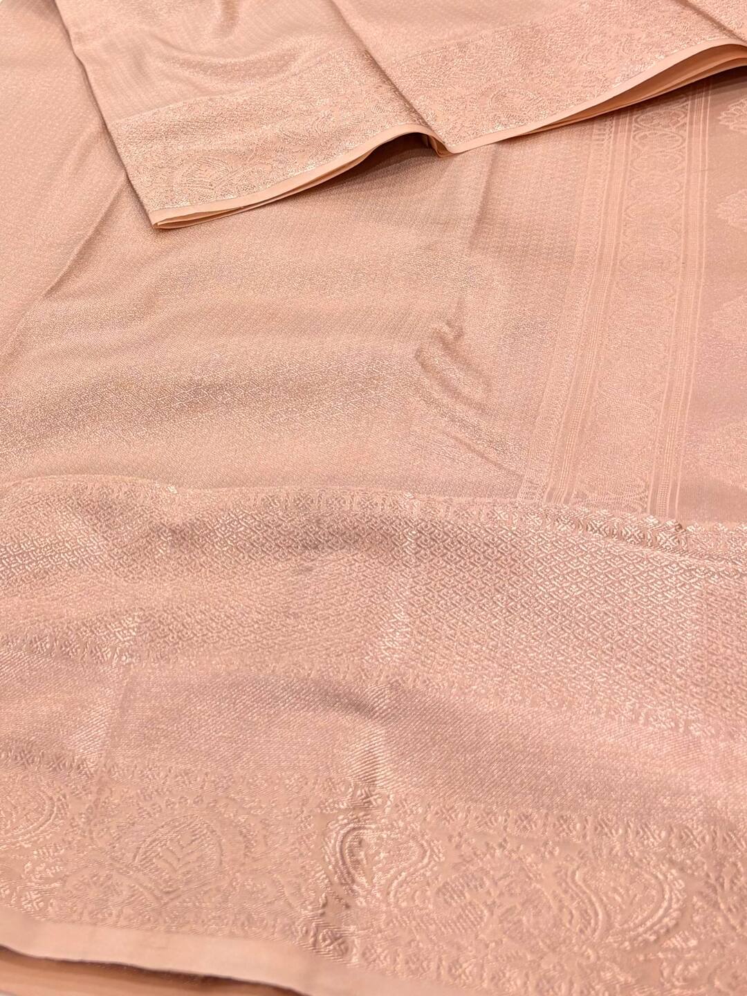 Beige Semi Kanchi Silk Saree