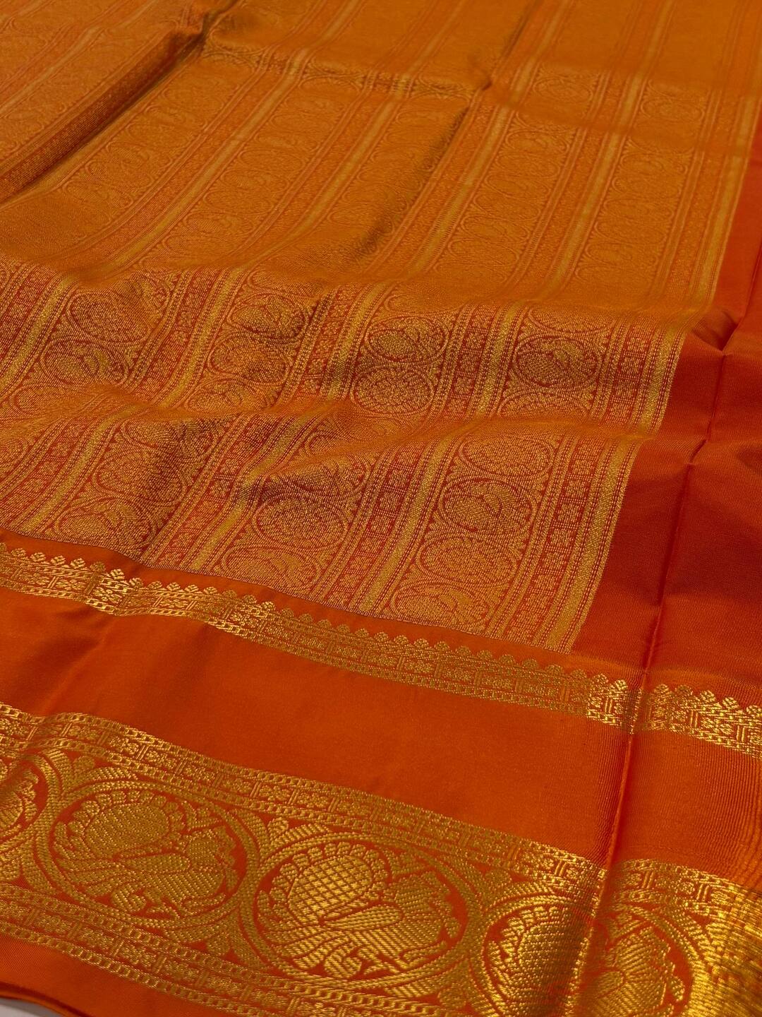 Navy Blue Semi Kanchi Silk Saree