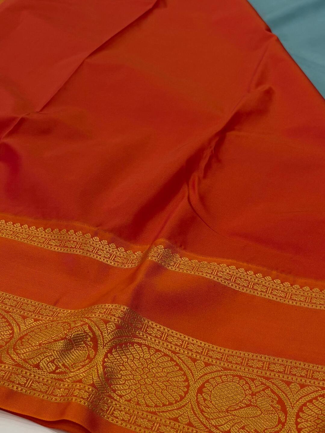Sky Blue Semi Kanchi Silk Saree