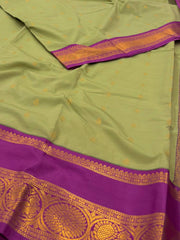 Mint Green Semi Kanchi Silk Saree
