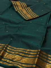 Teal Green Semi Kanchi Silk Saree