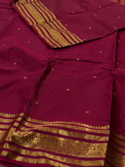 Magenta Deep Purple Semi Kanchi Silk Saree