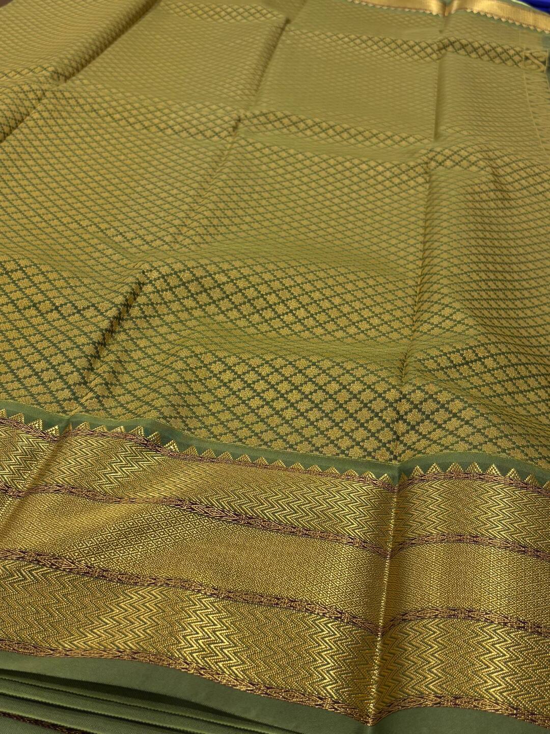 Peach Semi Kanchi Silk Saree