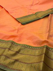 Peach Semi Kanchi Silk Saree